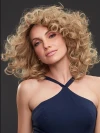 2020 Cross-border European and American real Human Hair with slightly curly long hair Application Scenario